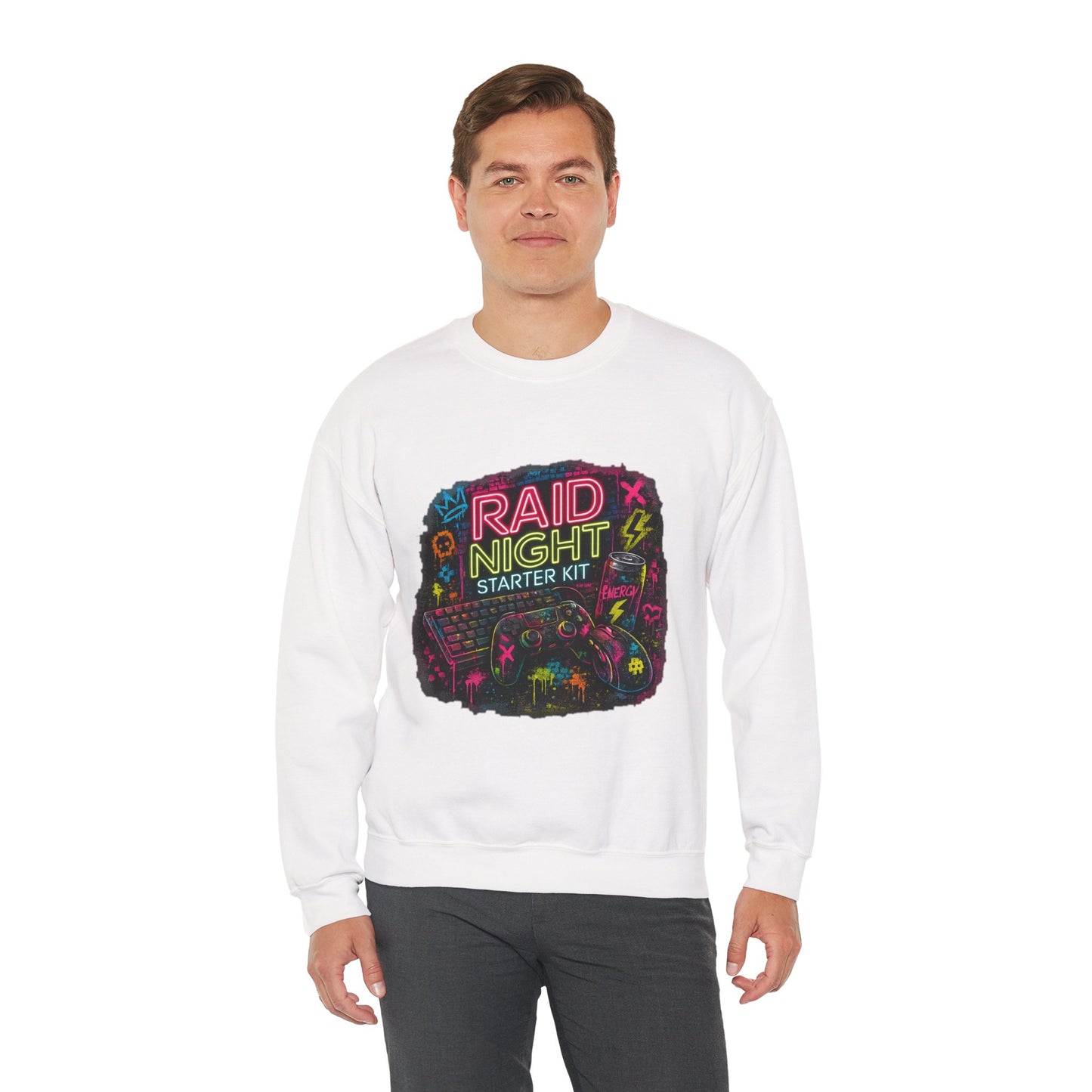 Raid Night Starter Kit | Retro Neon Gamer Sweatshirt