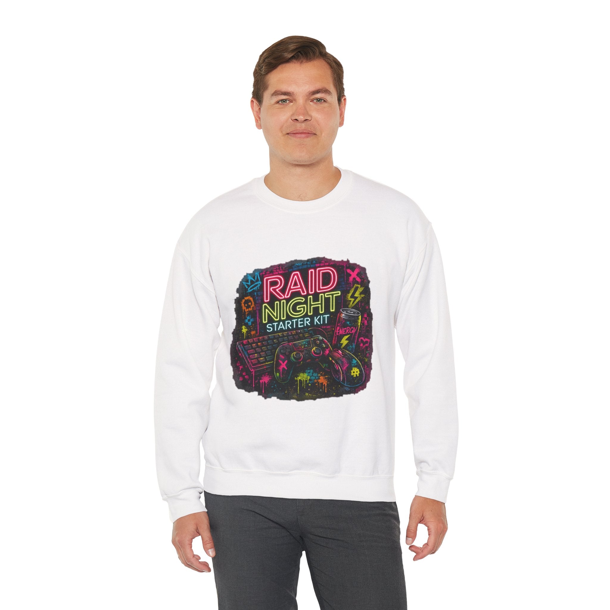 Raid Night Starter Kit | Retro Neon Gamer Sweatshirt