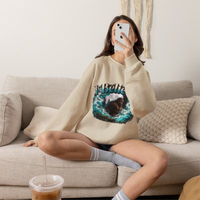 I Believe ... Bigfoot | Crewneck Sweatshirt | Sasquatch Cryptid Wilderness Pullover